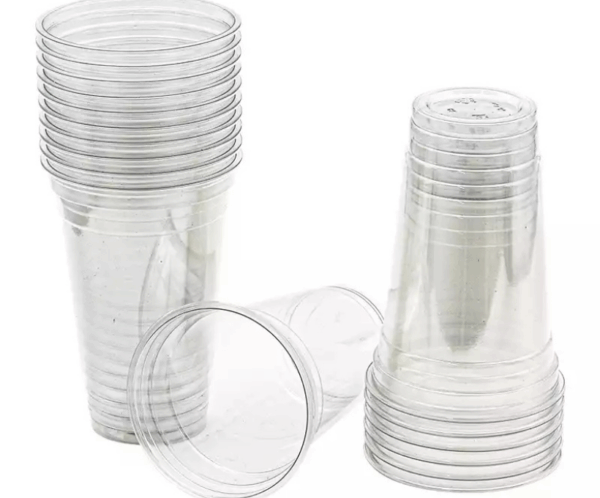 50'li 500 ml Şeffaf Plastik Bardak